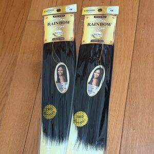 Rainbow Remi Jet Black Human Hair Extensions